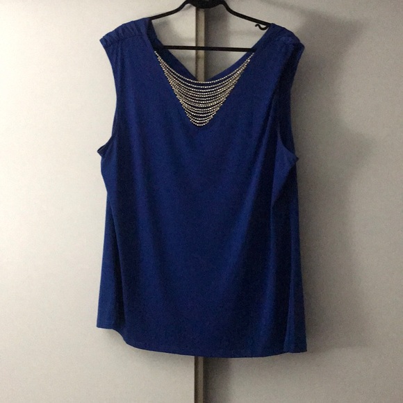 Cobalt Blue sleeveless shirt - Picture 2 of 4